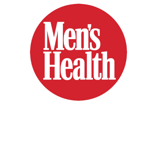 A red circle with the words men 's health written in it.